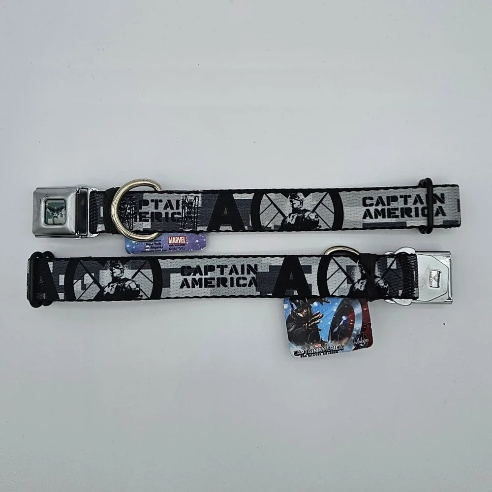 Buckle Down Marvel Captain America Car Seat Belt Buckle Dog Collar‎